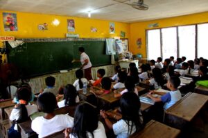 Public school classroom in the Philippines