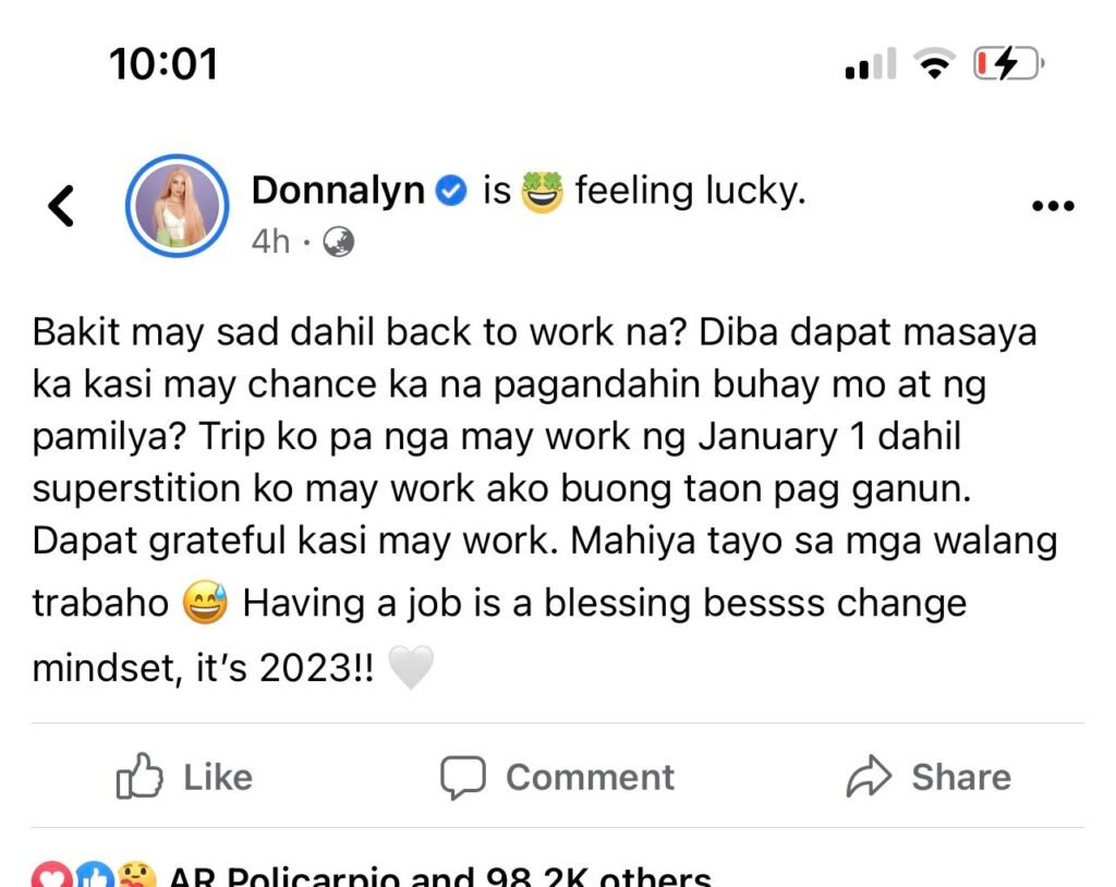 This image has an empty alt attribute; its file name is Donnalyn_Bartolome_draws_flak_for_back_to_work_toxic_positivity-1024x814.jpg